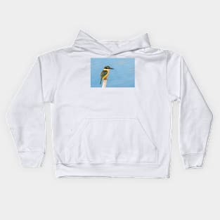 Beautiful sacred kingfisher portrait Kids Hoodie